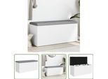 The Living Store Panca Con Contenitore Bianco 102X42X45 Cm Materiale A Base Di Legno