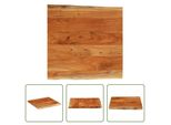 The Living Store Piano D'appoggio 40X40X3,8Cm Quadrato In Legno Massiccio Di Acacia Bordo Albero