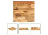 The Living Store Piano Del Tavolo 40X40X2,5 Cm Bordo Albero In Legno Massiccio Legno Di Mango Grezzo