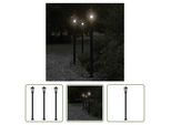The Living Store Luci Da Sentiero 3 Pezzi Nero 120 Cm Acciaio Inox