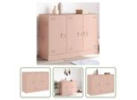 The Living Store Credenza Rosa 99X39X73 Cm Acciaio