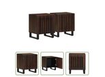 The Living Store Comodini 2 Pezzi 40X34X46 Cm In Legno Massiccio Di Mango