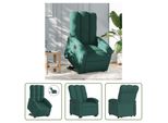 The Living Store Poltrona Relax Con Ausilio Per L'alzata Elettrica Tessuto Verde Scuro