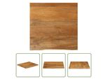 The Living Store Piano Del Tavolo Con Bordo Ad Albero 40X40X2,5 Cm In Legno Massiccio Di Mango