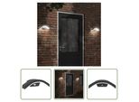 The Living Store Applique Da Esterno A Led Con Sensore In Alluminio Pressofuso Nero