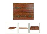 The Living Store Piano D'appoggio 90X80X2,5 Cm Rettangolare In Legno Massiccio Antico