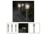 The Living Store Luci Da Sentiero Con Presa 3 Pezzi Argento 60 Cm In Acciaio Inox