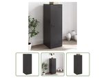 The Living Store Credenza Nera 34,5X39X107 Cm Acciaio