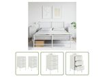 The Living Store Comodini 2 Pz. Bianco 36X39X68 Cm Acciaio Laminato A Freddo
