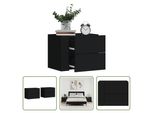 The Living Store Comodini Da Parete 2 Pezzi Neri 45X30X35 Cm