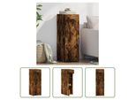 The Living Store Credenza Rovere Fumé 30X42,5X93 Cm Materiale Legno