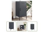 The Living Store Credenza Antracite 36X39X79 Cm Acciaio Laminato A Freddo