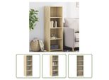 The Living Store Credenza Sonoma Rovere 40X41X124 Cm Materiale Legno