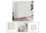 The Living Store Madia Bianca 68X39X79 Cm Acciaio