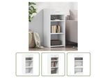 The Living Store Madia Bianca 40X42,5X93 Cm Materiale A Base Di Legno