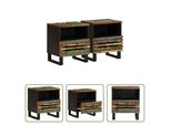 The Living Store Comodini 2 Pezzi 40X34X46 Cm In Legno Massiccio Antico