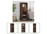 The Living Store Credenza Marrone Effetto Rovere 40X42,5X124 Cm Materiale Legno