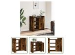 The Living Store Credenza Rovere Fumé 73,5X35X75 Cm Materiale In Legno