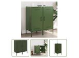 The Living Store Credenze 2 Pz. Verde Oliva 36X39X79 Cm Acciaio Laminato A Freddo