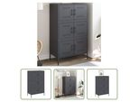 The Living Store Credenza Anthrazit 68X39X113 Cm Stahl