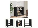 The Living Store Credenza Nera 73,5X35X75 Cm Materiale A Base Di Legno