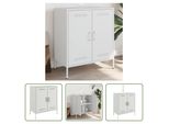The Living Store Madia Bianca 68X39X79 Cm Acciaio