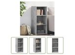 The Living Store Credenza Cemento Grigio 40X41X93 Cm Materiale A Base Di Legno