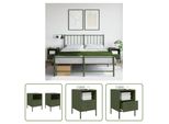 The Living Store Comodini 2 Pz. Verde Oliva 36X39X50,5 Cm Acciaio Laminato A Freddo