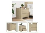 The Living Store Comodino Rovere Sonoma 45X50X50 Cm Materiale Legno