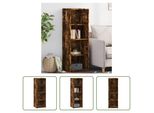 The Living Store Credenza In Rovere Affumicato 40X41X124 Cm Materiale In Legno