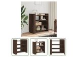 The Living Store Credenza In Legno Effetto Rovere Marrone 73,5X35X75 Cm