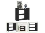 The Living Store Consolle Nera 100X35X90 Cm In Materiale Ligneo