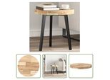 The Living Store Piano Tavolo Rotondo Ø40X4 Cm In Legno Massiccio Di Acacia