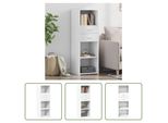 The Living Store Credenza Bianca 40X42,5X124 Cm Materiale A Base Di Legno