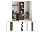 The Living Store Libreria Effetto Rovere Marrone 40X36X189 Cm Materiale A Base Di Legno