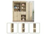 The Living Store Credenza Rovere Sonoma 50X42,5X185 Cm Materiale A Base Di Legno