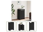 The Living Store Credenza Nera 45X35X75 Cm Materiale A Base Di Legno