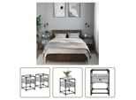 The Living Store Comodini 2 Pz. Grigio Sonoma 40X40X55 Cm Materiale A Base Di Legno