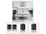 The Living Store Comodini 2 Pz. Nero 36X39X78 Cm In Acciaio