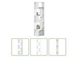 The Living Store Libreria 5 Ripiani Bianco 45X23,5X162,5 Cm Materiale A Base Di Legno