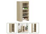 The Living Store Scarpiera In Rovere Sonoma 52X37,5X100 Cm Materiale In Legno