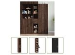 The Living Store Credenza Look Rovere Marrone 30X42,5X185 Cm Materiale A Base Di Legno