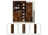 The Living Store Credenza In Rovere Fumé 45X41X185 Cm Materiale In Legno