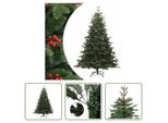 The Living Store Albero Di Natale Artificiale Pieghevole Con Pigne E Bacche 210 Cm