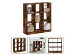 The Living Store Libreria In Rovere Fumé 102X32X108 Cm Materiale In Legno
