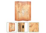 Divisorio Pieghevole 160 X 170 Cm The Living Store - Mappamondo Giallo