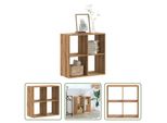 The Living Store Libreria Artisan In Rovere 68,5X32X68,5 Cm Materiale In Legno