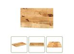 The Living Store Piano Del Tavolo 40X20X3,8 Cm Bordo Albero In Legno Massiccio Legno Di Mango Grezzo