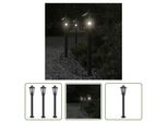 The Living Store Luci Da Sentiero 3 Pezzi Nero 80 Cm Acciaio Inox