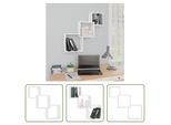 The Living Store Mensole Da Parete Cube Bianche 68X15X68 Cm In Legno